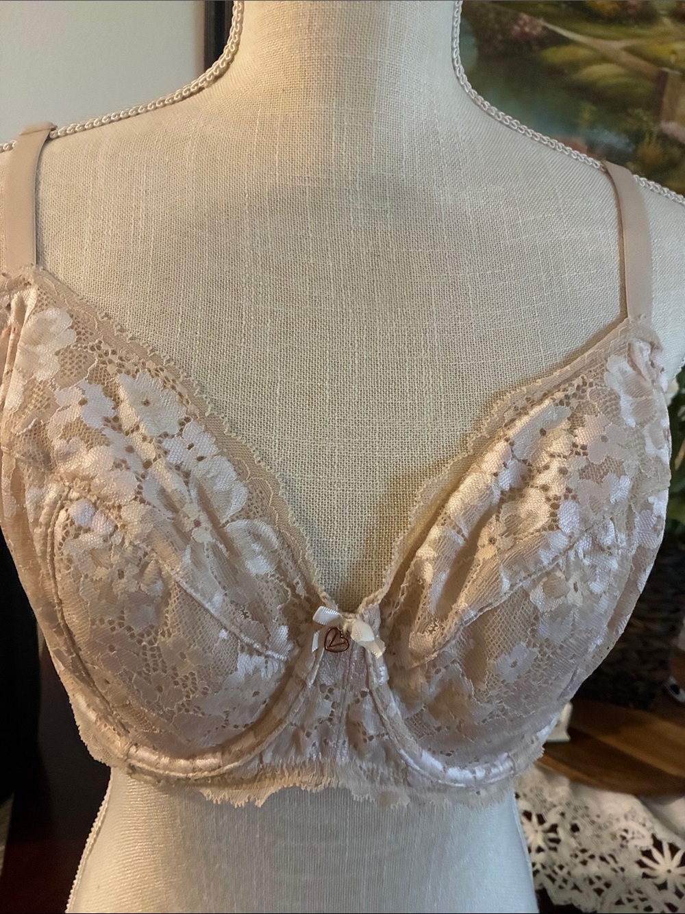 Victoria's Secret Lace Underwire Bra in Light Blush
